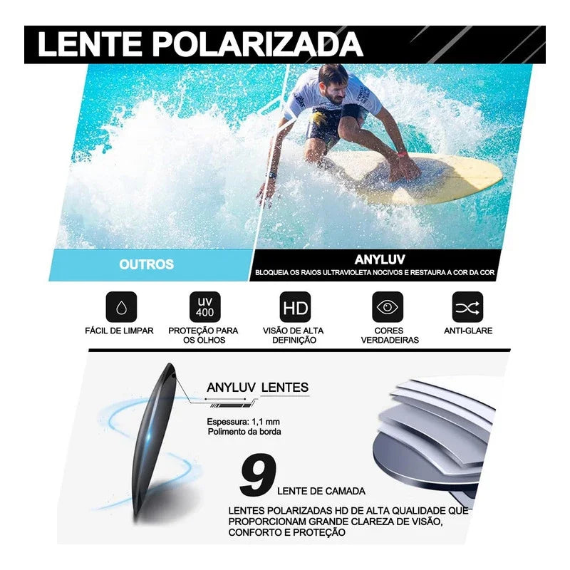 Óculos de sol masculinos e femininos para pesca, camping, caminhadas, direção, esportes, óculos 2024, novo
