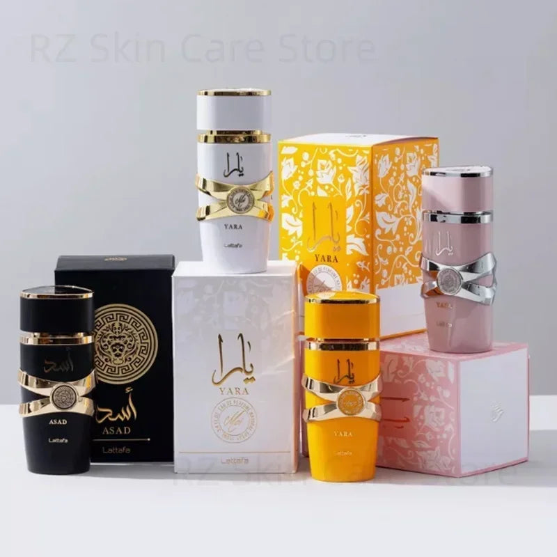 Yara asad 100ml perfume hombre feminino almíscar baunilha colônia masculino de mujer conjuntos de fragrâncias doces lattafa khamrah perfumes originais