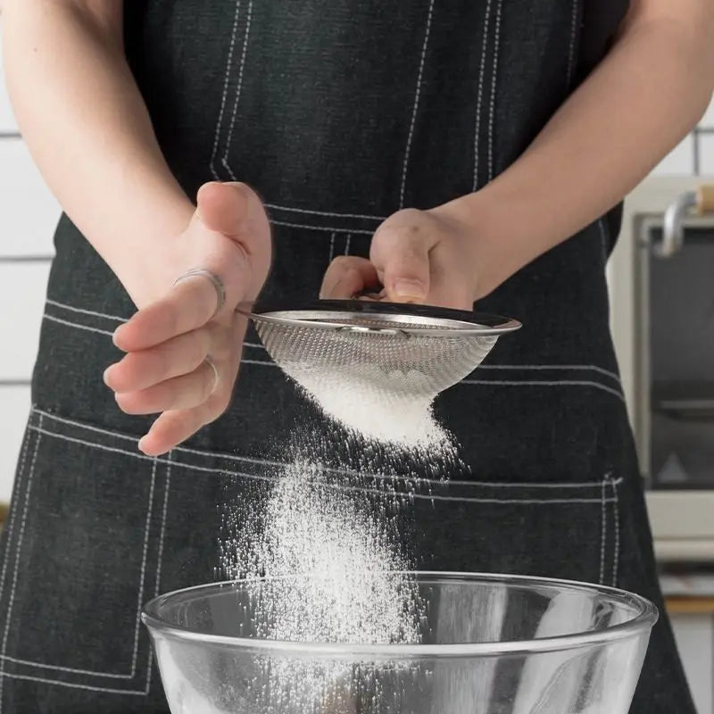 Natal Kit 3 Peneira coador em Inox para cozinha 3 tamanhos