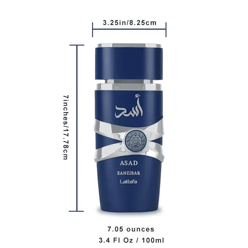 100ml Original masculino eau de toilette spray longa duração fragrância asad alta qualidade unisex perfume arabe feromônio&nbsp;