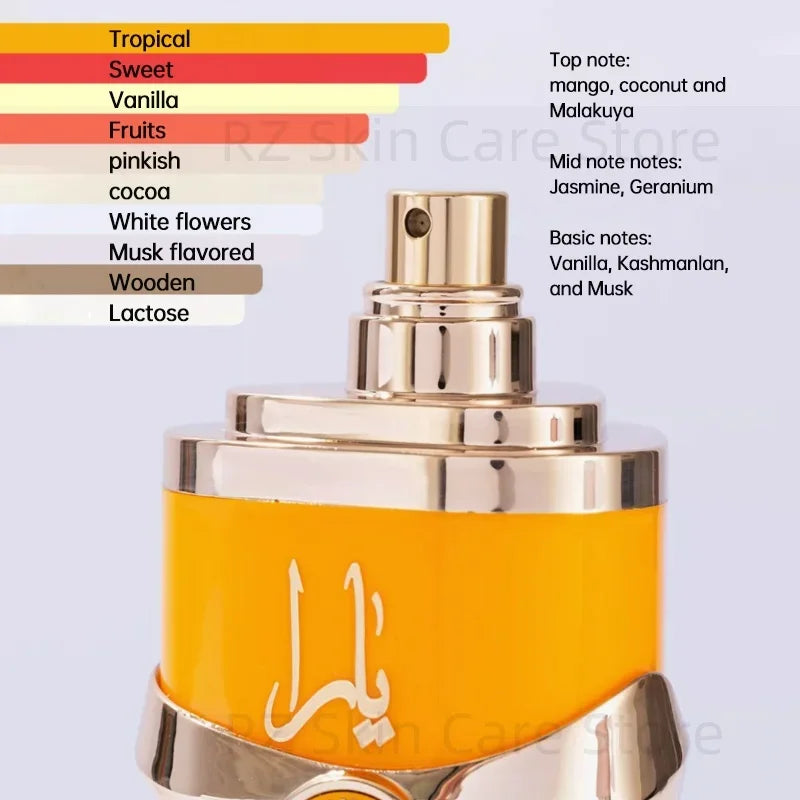 Yara asad 100ml perfume hombre feminino almíscar baunilha colônia masculino de mujer conjuntos de fragrâncias doces lattafa khamrah perfumes originais