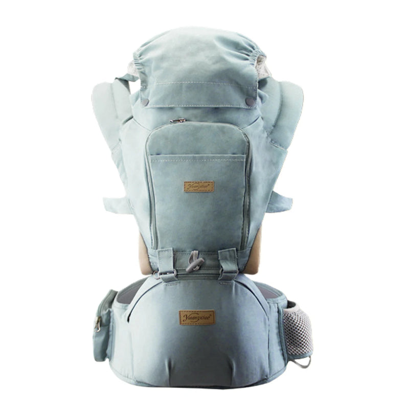Canguru ergonômico para carregar bebê com pano de sombra 3 em 1,0-3 meses, suporta mais de 10 kg