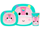 Kit de refeição infantil Buba Zoo Unicórnio 3 peças rosa