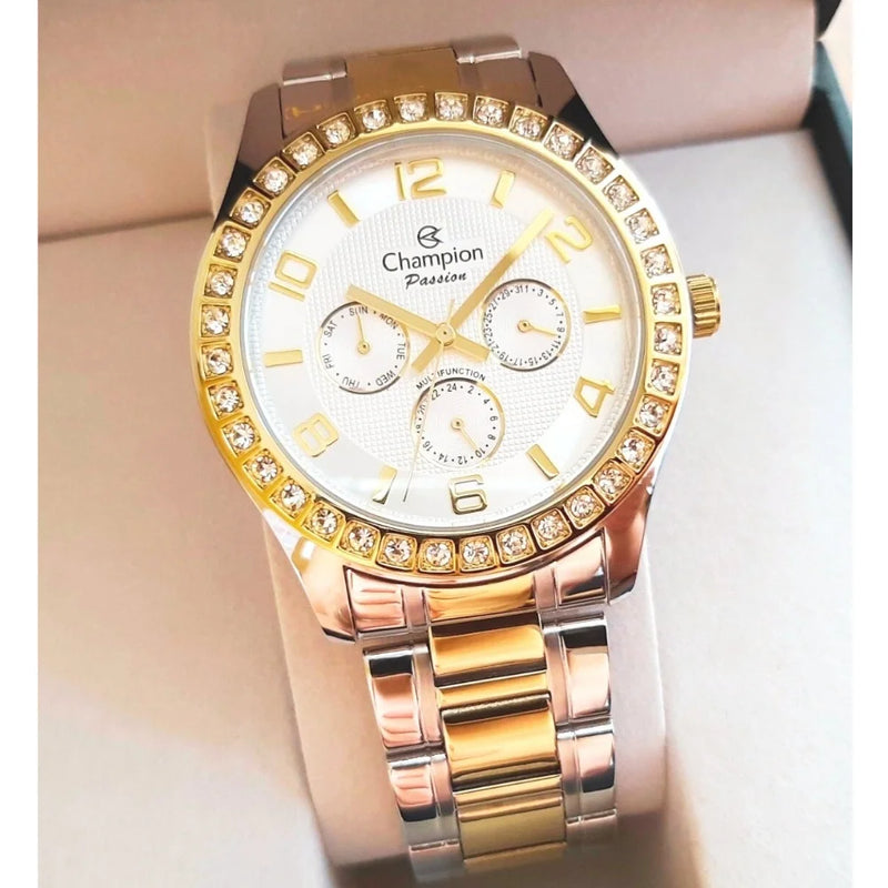 Relógio feminino de luxo original Big Champion à prova d'água e totalmente funcional