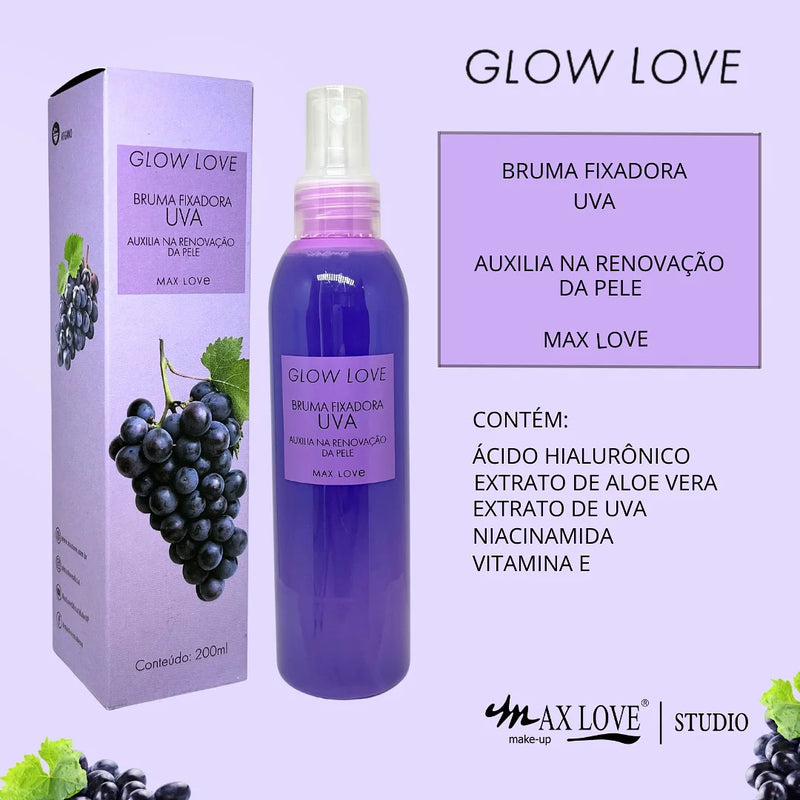 Kit Completo 5 Itens Linha Glow Love Uva Max Love