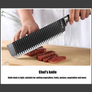 Conjunto de 6 facas de onda preta em aço inoxidável de uso em frutas e legumes utensílios complementares