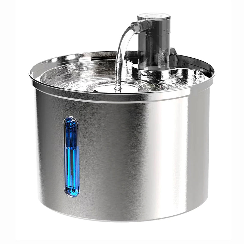 Newpet 3L Aço inoxidável bebedouro automático para gatos e cães bebedouro pet dispensador de água acessório