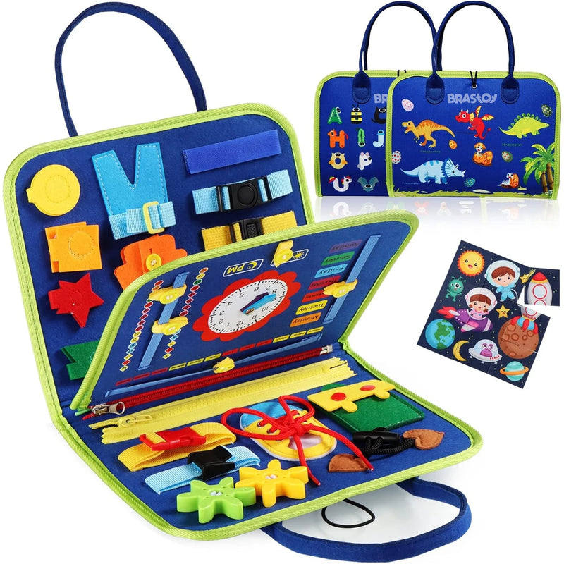 Toddler Busy Board Montessori atividades de aprendizagem pré-escolar com habilidades