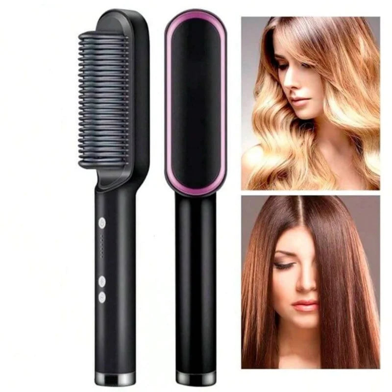 Brasil 2 em 1 profissional multifuncional aquecimento rápido pente para cabelo cacheado conjunto “Alisador" de cabelo.