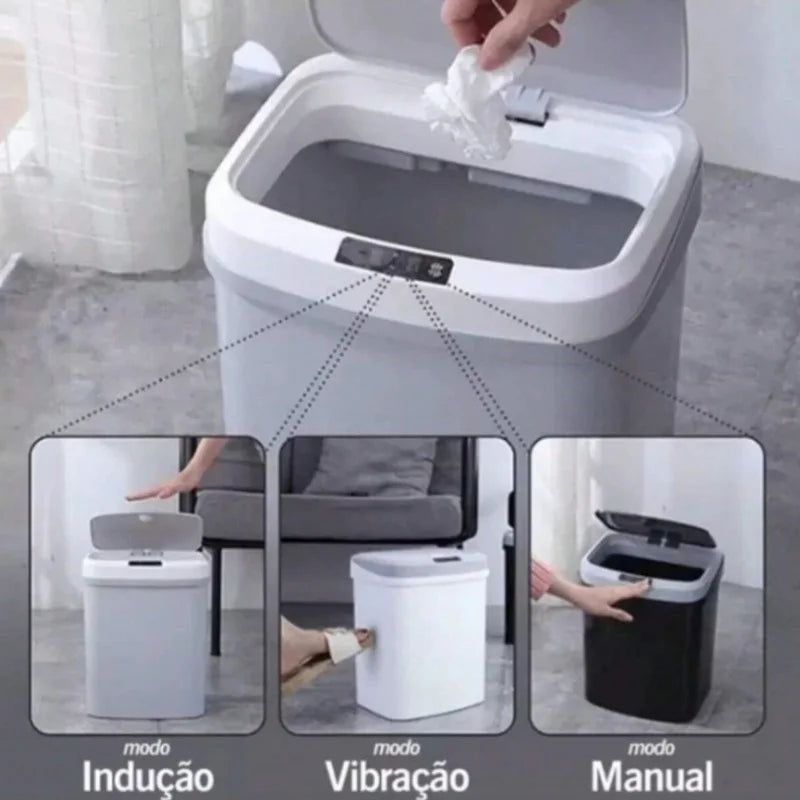 Lixeira de sensor de casa inteligente, de detecção inteligente elétrica, lixeira de cozinha