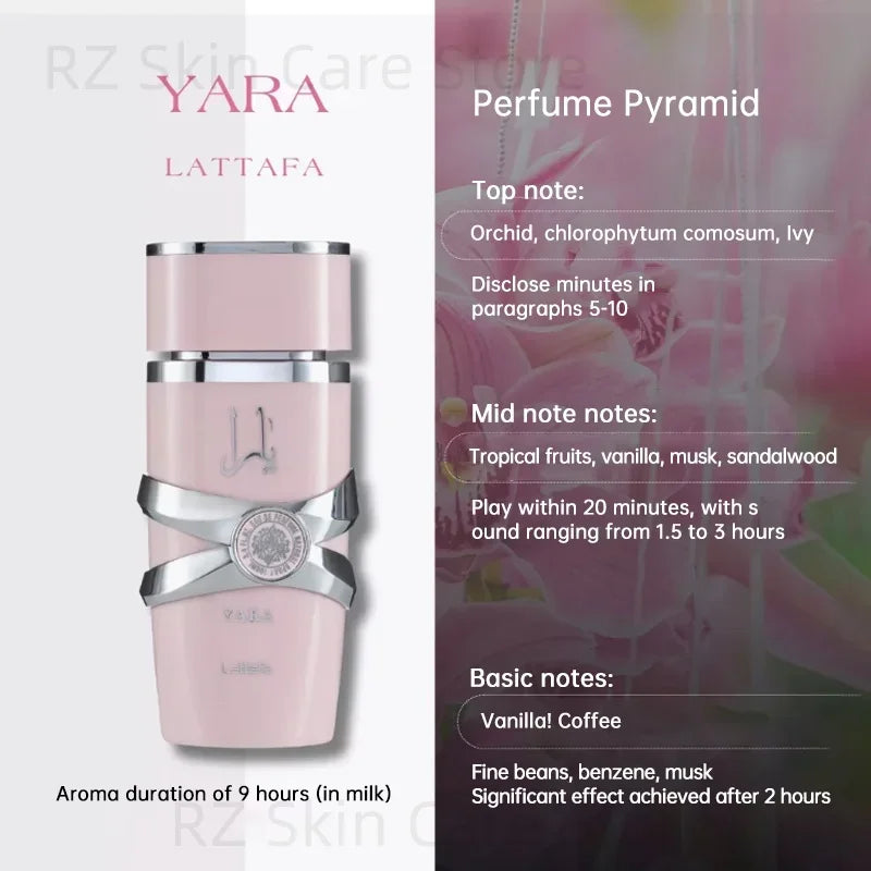 Yara asad 100ml perfume hombre feminino almíscar baunilha colônia masculino de mujer conjuntos de fragrâncias doces lattafa khamrah perfumes originais