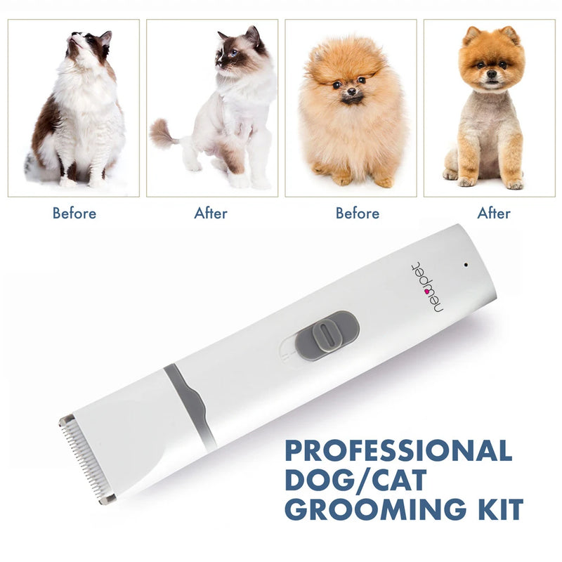 Newpet 4 em 1 Máquina de tosa elétrica profissional pet cachorro gato - bivolt.
