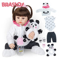 Boneca Reborn panda menina 48cm corpo de silicone - BRASTOY