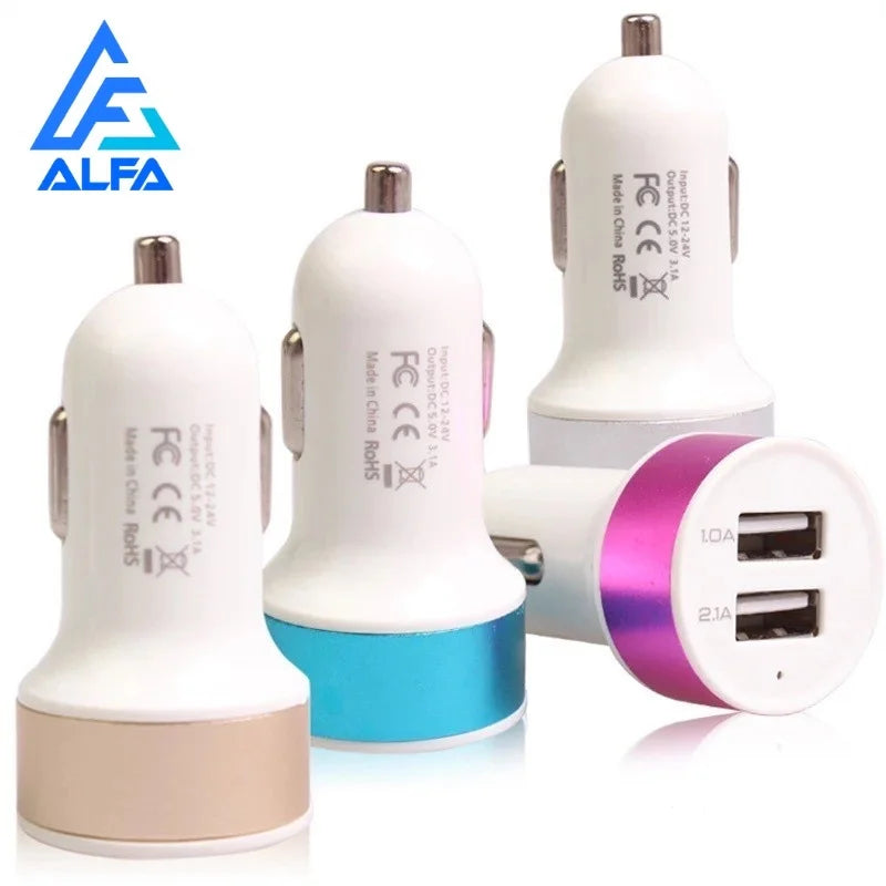 Carregador veicular turbo ultra rápido 3.1a 2 usb de carro