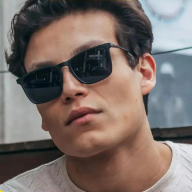 Óculos de sol quadrados masculinos de alta qualidade, modernos e elegantes, ideais para passeios em dias ensolarados, protegem os olhos UV400