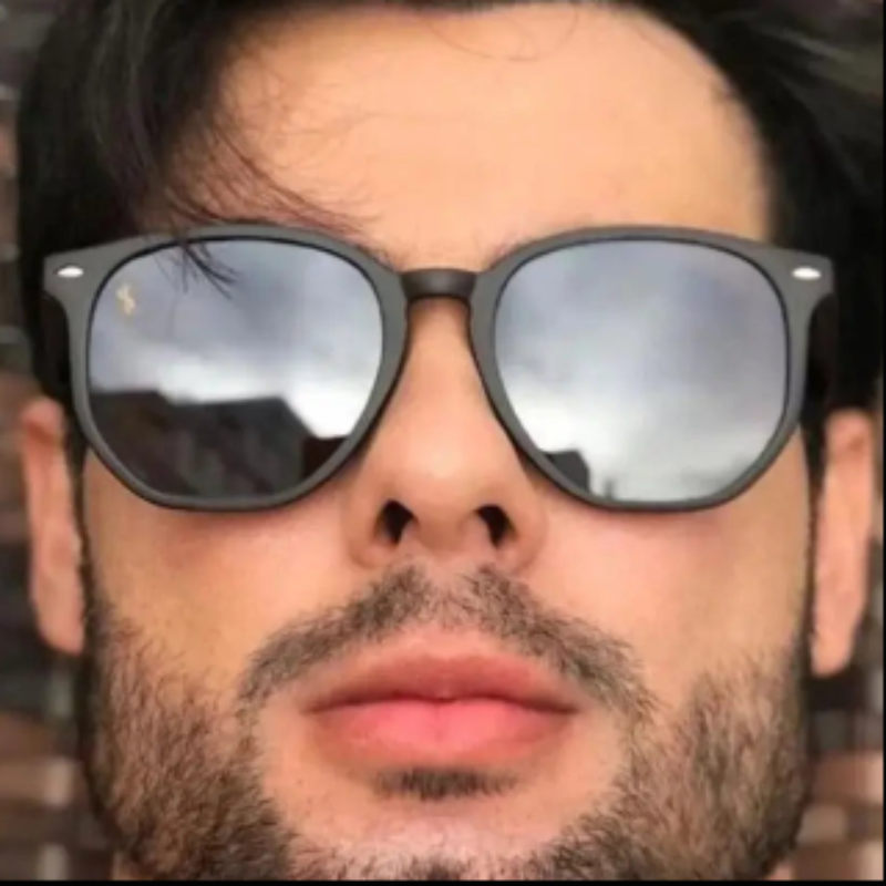 -EBIAN-Óculos de sol masculinos hexagonais modernos e casuais de acetato de alta qualidade - ENVIO IMEDIATO PARA TODO O BRASIL