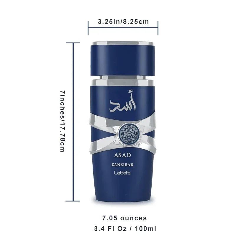 100ml Original masculino eau de toilette spray longa duração fragrância asad alta qualidade unisex perfume arabe feromônio&nbsp;