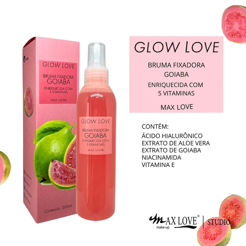 Kit completo 5 itens linha Glow Love goiaba Max Love