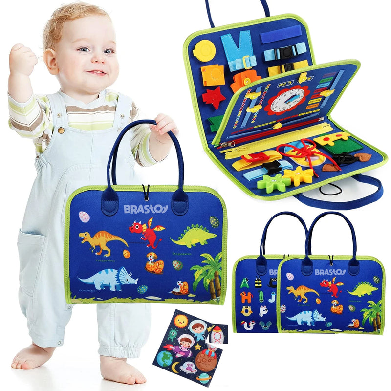 Toddler Busy Board Montessori atividades de aprendizagem pré-escolar com habilidades