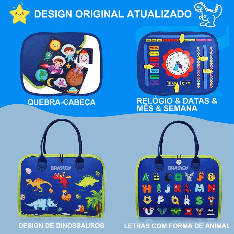 Toddler Busy Board Montessori atividades de aprendizagem pré-escolar com habilidades
