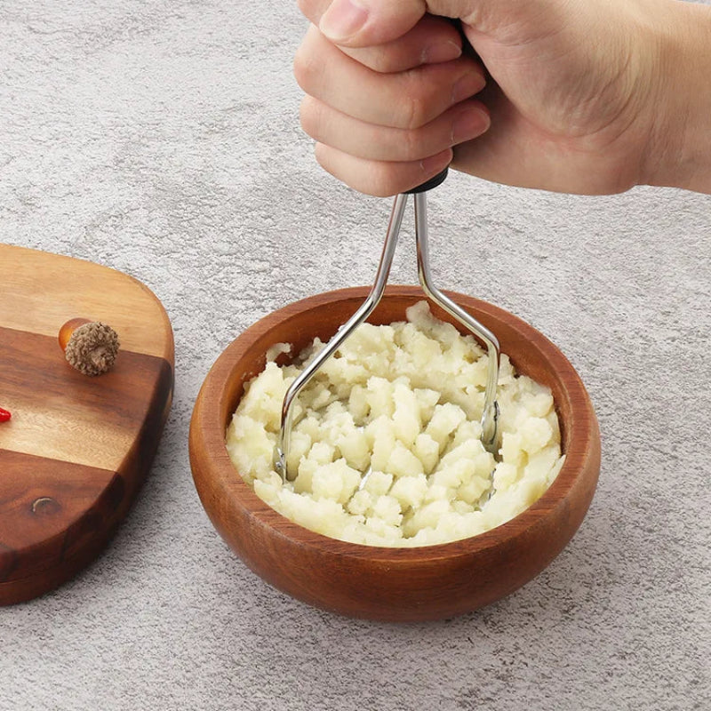 Natal Amassador Batatas, leguminosas, multiuso na cozinha em aço inox com cabo plástico promoções
