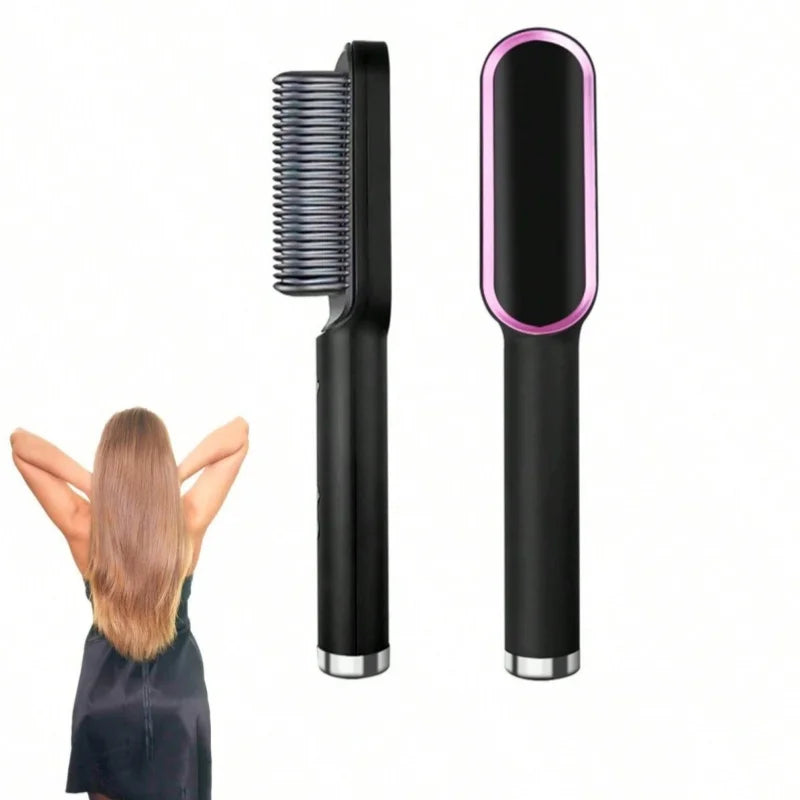 Brasil 2 em 1 profissional multifuncional aquecimento rápido pente para cabelo cacheado conjunto “Alisador" de cabelo.