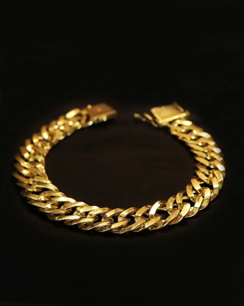 Pulseira de moeda antiga GRUMET LAMINADA 15MM Idêntica ao ouro 18k (garantia eterna na cor) não enferruja, não escurece