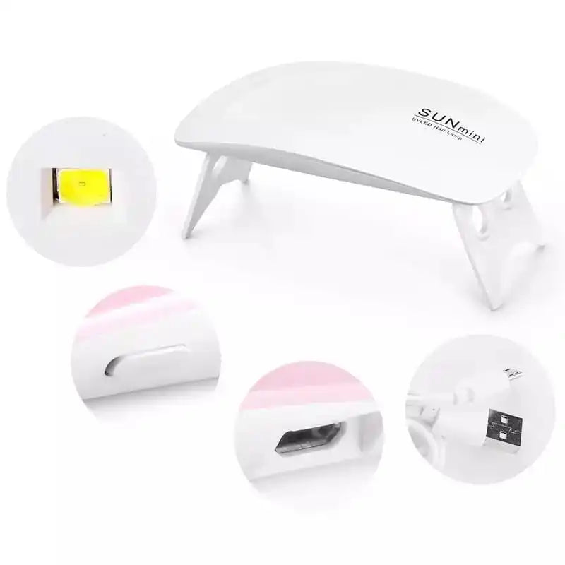 Mini Cabine forninho sun mini estufa 6w led uv portátil manicure pronta entrega
