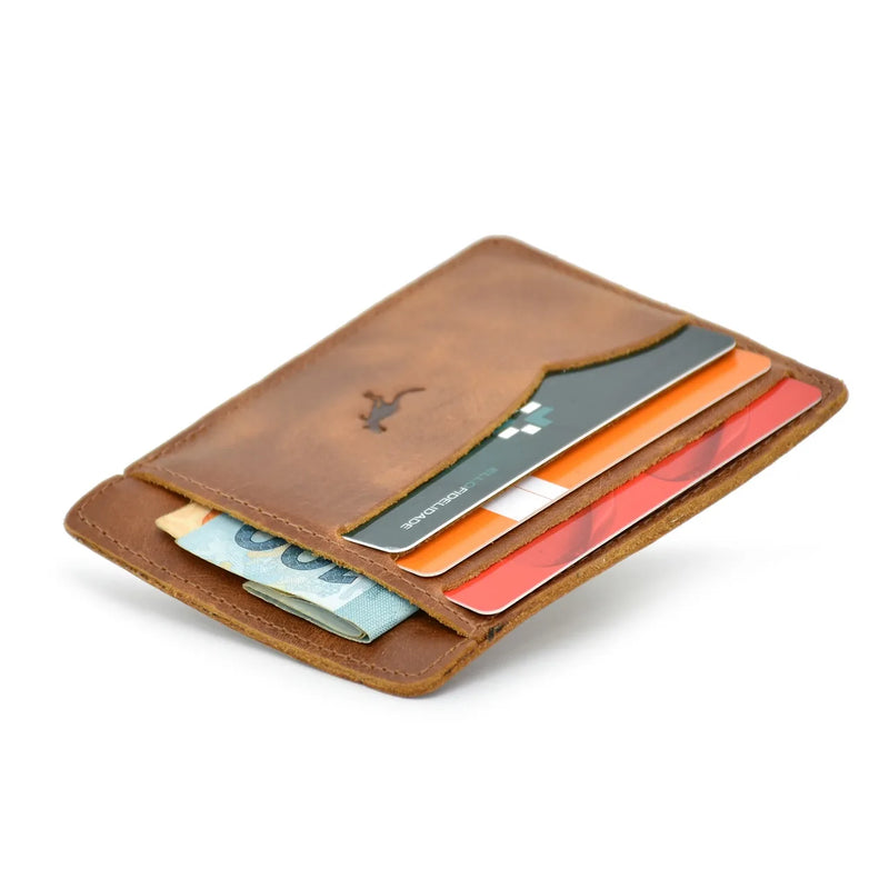 Carteira Masculina Couro Bovino Porta Cartão Slim display p/habilitar Promoção
