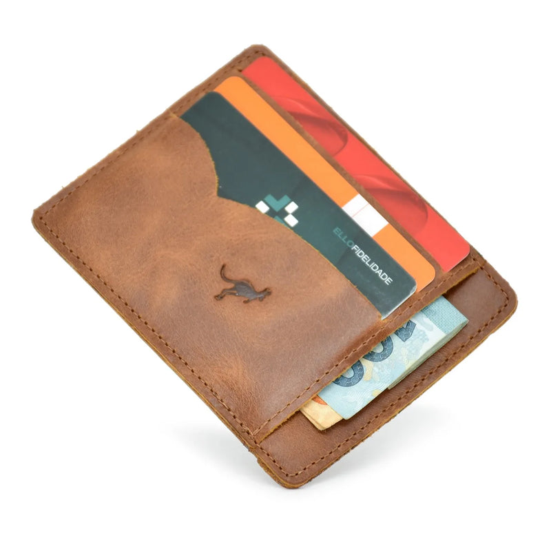 Carteira Masculina Couro Bovino Porta Cartão Slim display p/habilitar Promoção