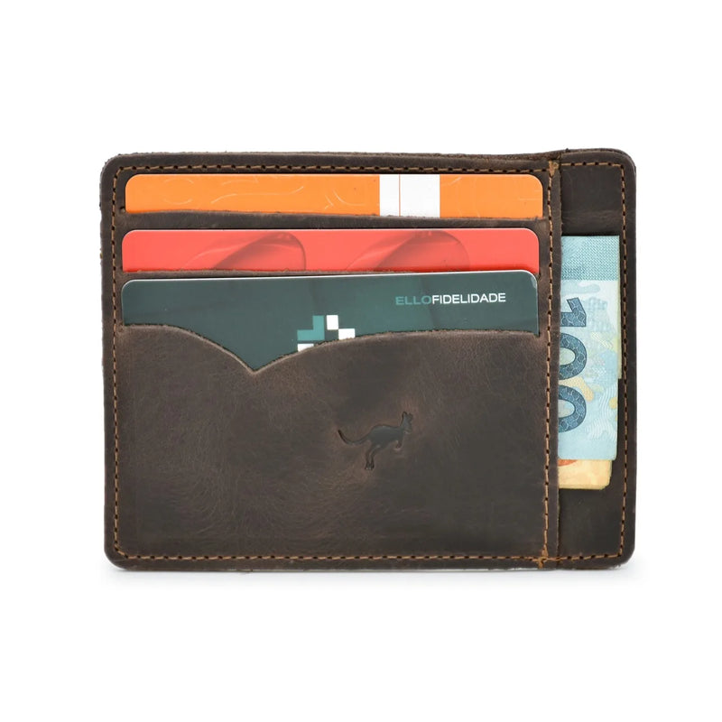 Carteira Masculina Couro Bovino Porta Cartão Slim display p/habilitar Promoção