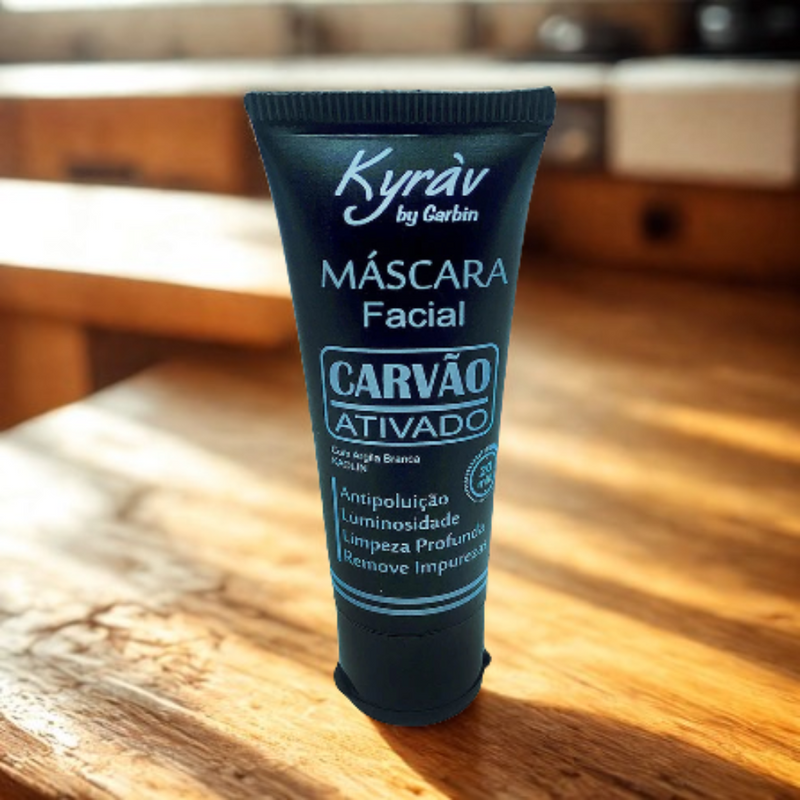 Face máscara de carvão ativado e argila branca Kyrav